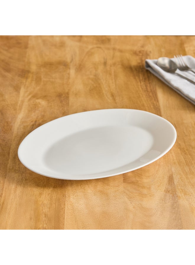 Home Box Essenza Oval Platter - White - 33.5 cm - Image 1